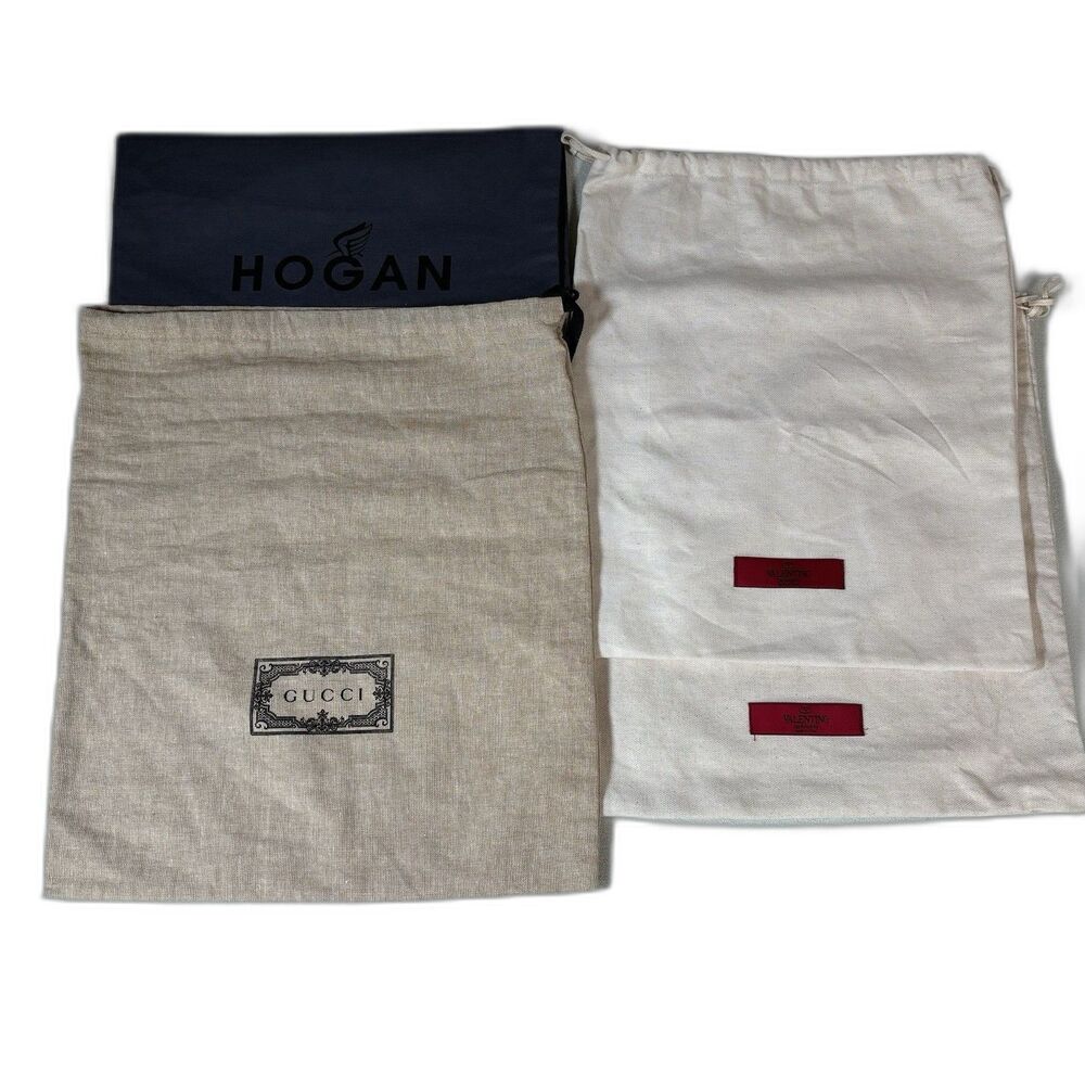 Designer Dust Bags Gucci, Garavani Valentino, Hogan Bundle Of 4 Lot Euc